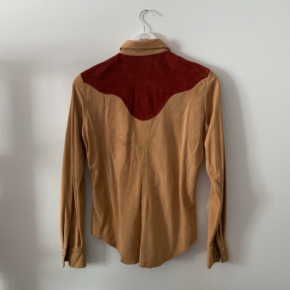 70s/80s Vintage Suede Western Shirt - S - image 3